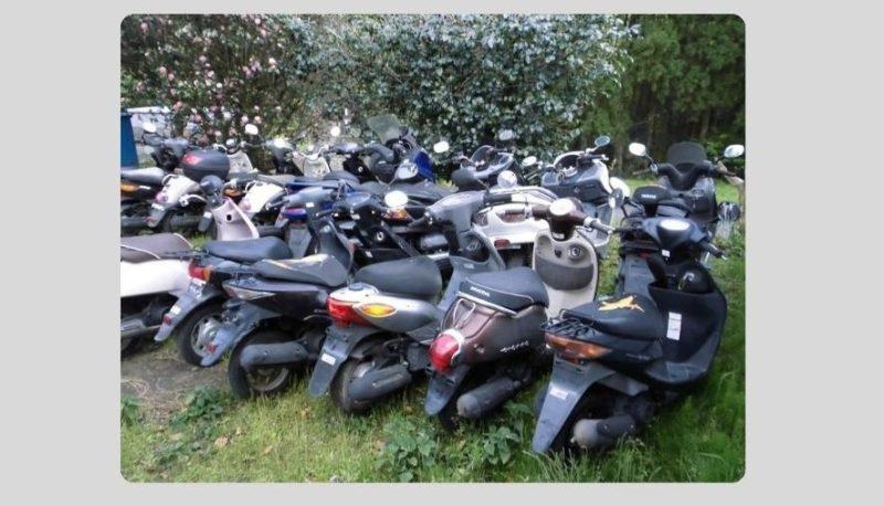 ホンダ　ヤマハ、スズキ、カワサキ処分したバイク置き場